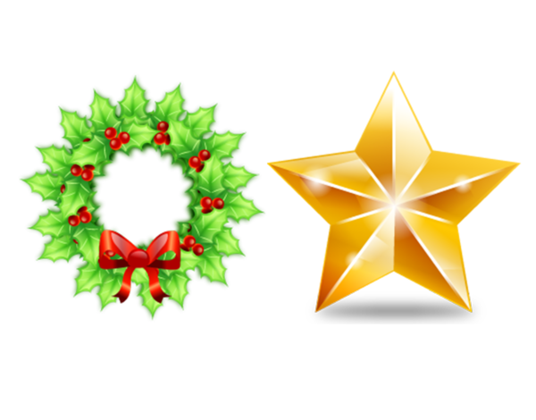 Transparent Christmas Wreath Star Of Bethlehem Christmas Ornament Leaf for Christmas
