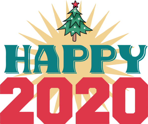 Transparent New Year 2020 Christmas eve Christmas tree for Happy New Year 2020 for New Year