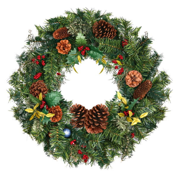 Transparent Wreath Christmas Ornament Advent Wreath Christmas Decoration for Christmas