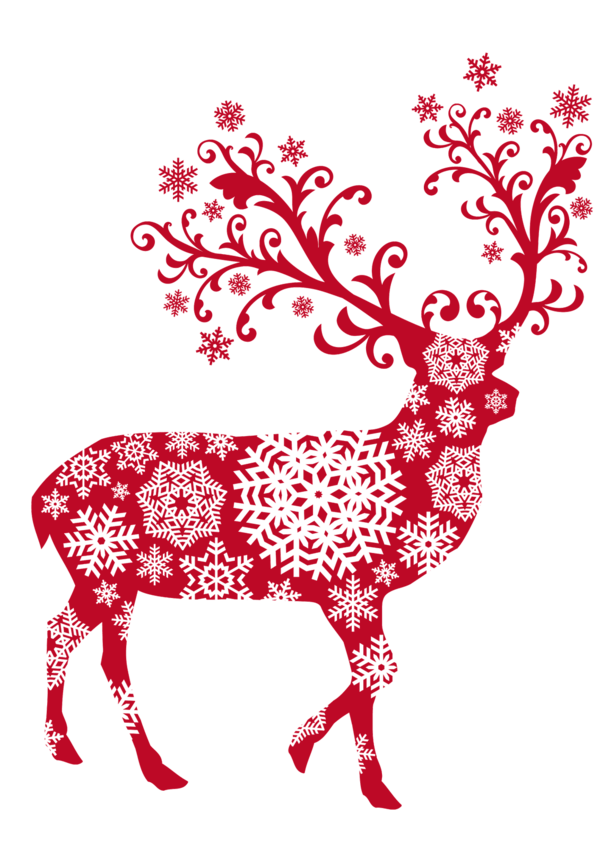 Transparent Reindeer Deer Rudolph Point Area for Christmas