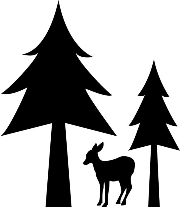 Transparent Christmas Graphics Christmas Day Silhouette Tree Black And White for Christmas
