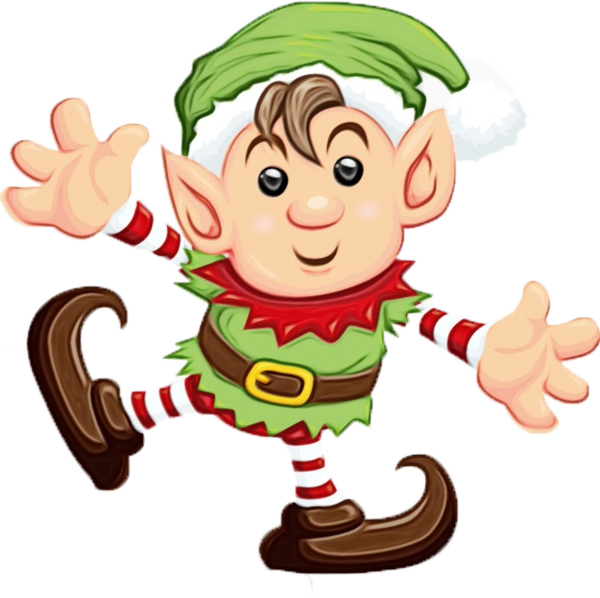 Transparent Christmas Elf Santa Claus Elf Cartoon Christmas for Christmas