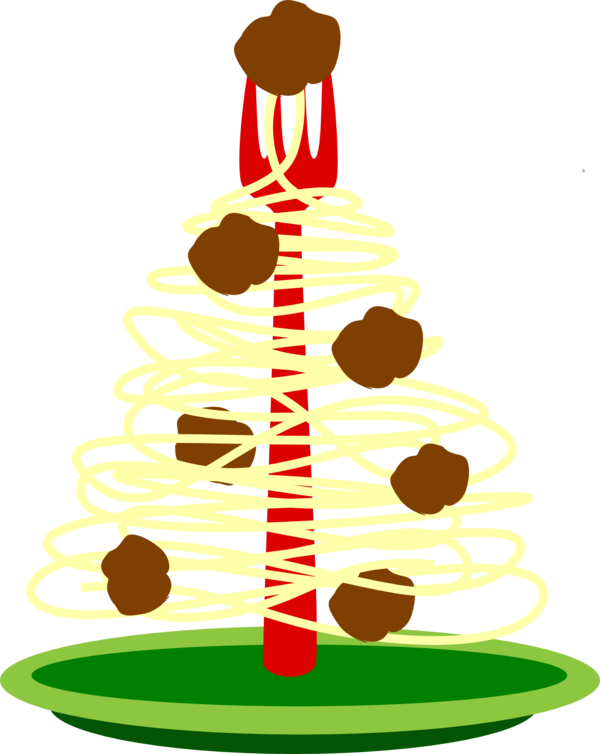 Transparent Spaghetti With Meatballs Meatball Pasta Christmas Decoration Food for Christmas