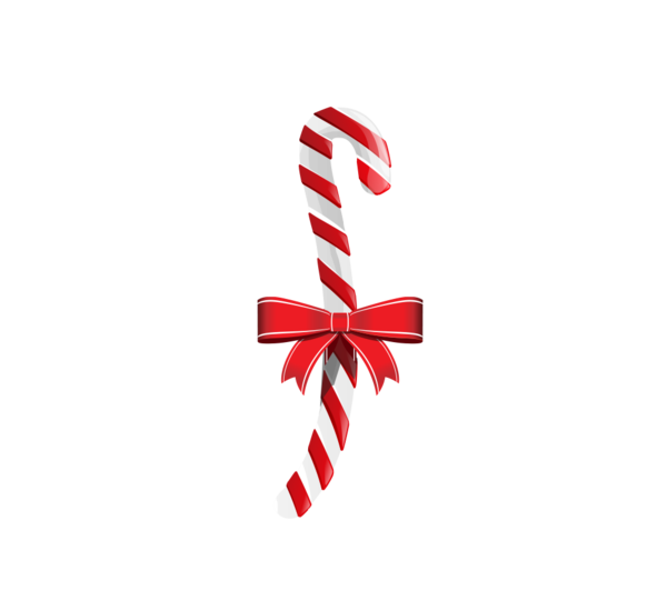 Transparent Candy Cane Lollipop Christmas Line Red for Christmas