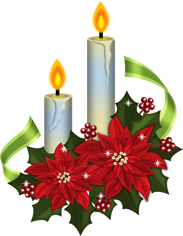 Transparent Clip Art Christmas David Richmond Candle Flower Christmas Ornament for Christmas