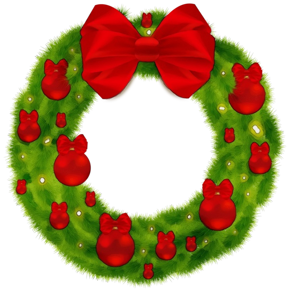 Transparent Christmas Day Mrs Claus Santa Claus Christmas Decoration Wreath for Christmas
