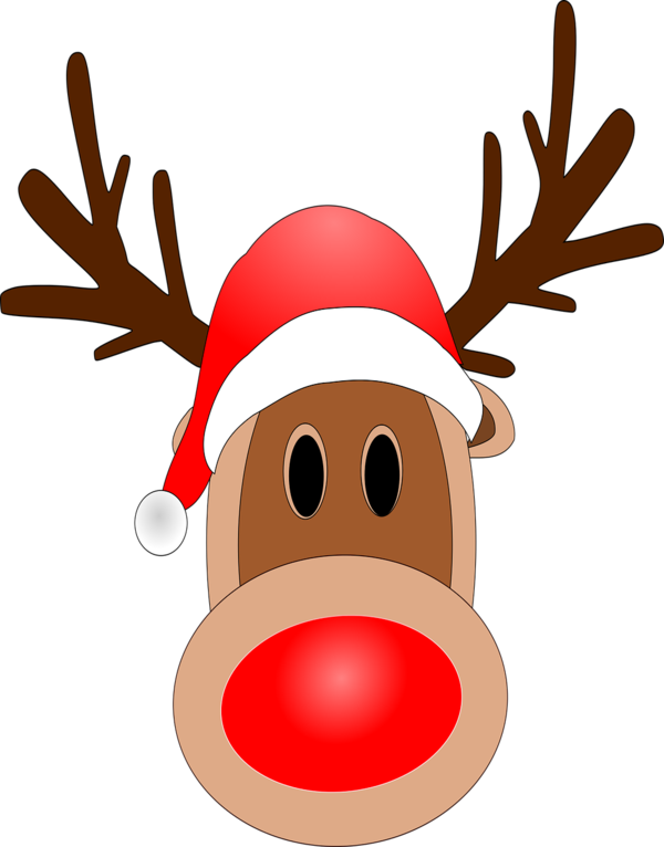 Transparent Reindeer Rudolph Clip Art Christmas Deer for Christmas