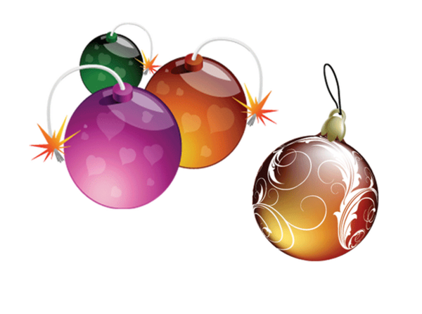 Transparent Computer Graphics Christmas Texture Sphere Christmas Ornament for Christmas