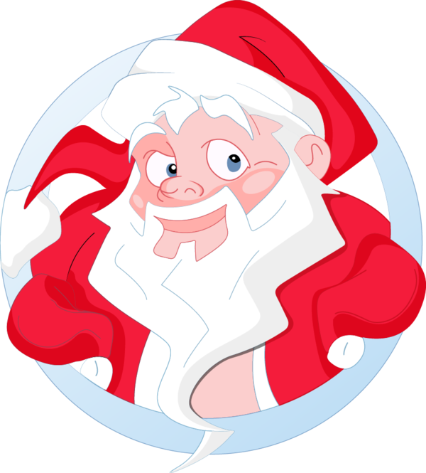 Transparent Santa Claus Cartoon Drawing Cheek Christmas Decoration for Christmas