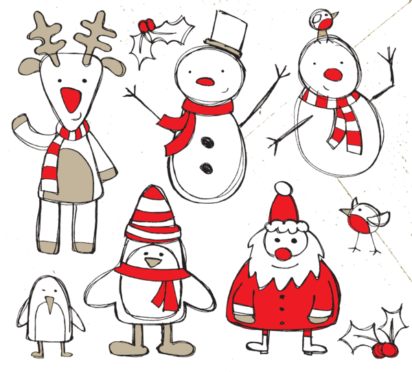 Transparent Santa Claus Reindeer Christmas Snowman Christmas Decoration for Christmas