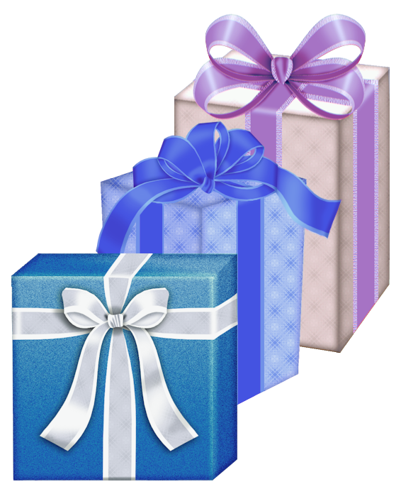 Transparent Gift Christmas Gift Birthday Blue Box for Christmas