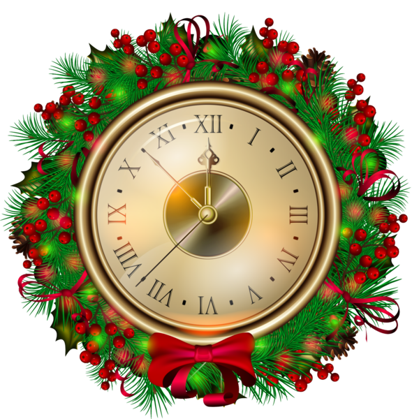 Transparent Santa Claus Christmas Clock Decor for Christmas