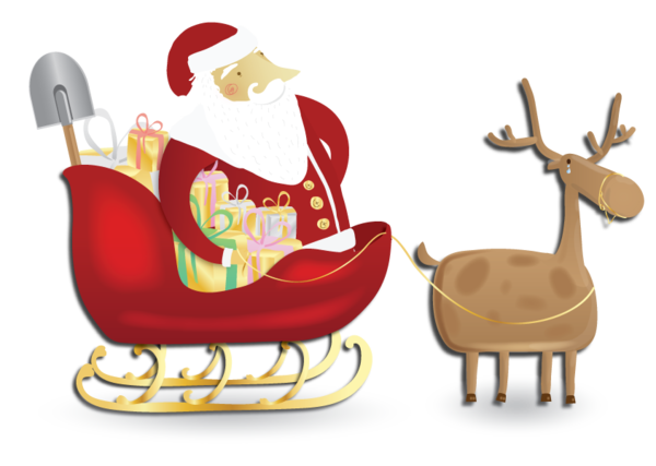 Transparent Rudolph Santa Claus Reindeer Deer Christmas Ornament for Christmas