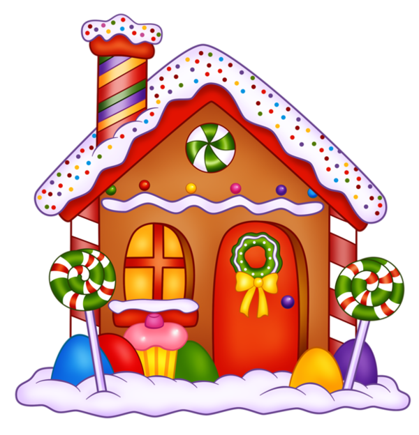 Transparent Gingerbread House Hansel And Gretel Lollipop Christmas Ornament for Christmas