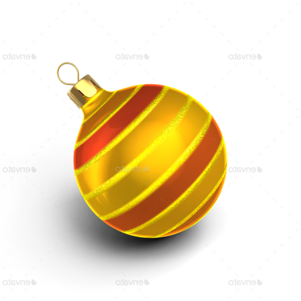 Transparent Christmas Ornament Christmas Sphere Yellow for Christmas