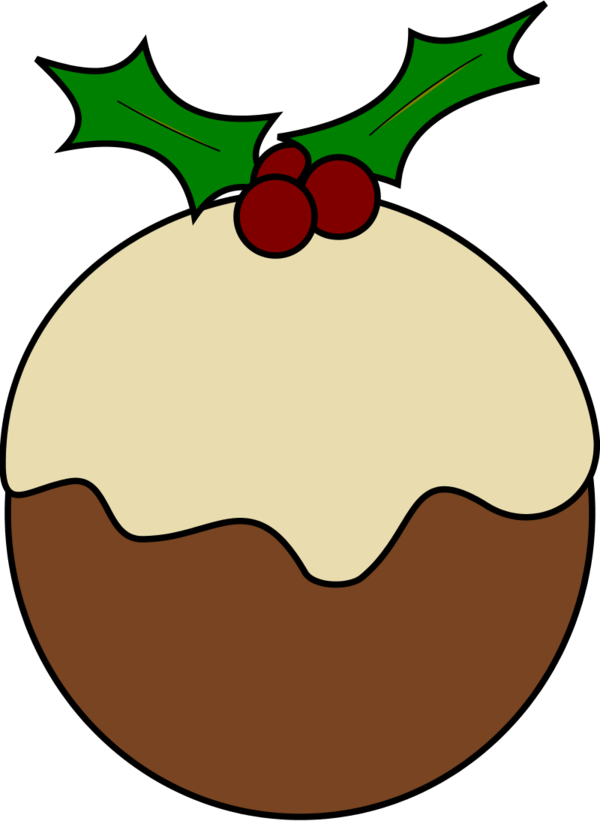 Transparent Christmas Pudding Figgy Pudding Christmas Cake Plant Flower for Christmas