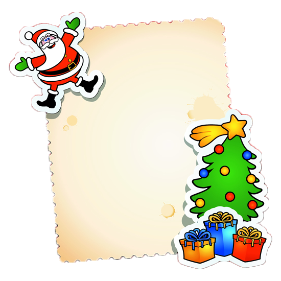Transparent Santa Claus Christmas Christmas Card Area Material for Christmas