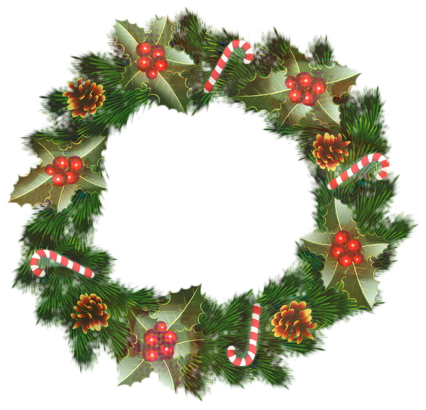 Transparent Wreath Christmas Day Garland Christmas Decoration for Christmas