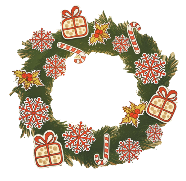 Transparent Christmas New Year Wreath Christmas Decoration Flower for Christmas