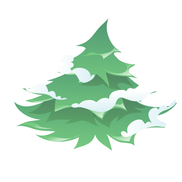 Transparent Santa Claus Reindeer Snow Fir Pine Family for Christmas