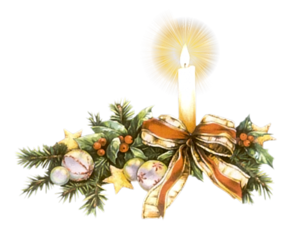 Transparent Christmas Candle Joulukukka Pine Family Decor for Christmas