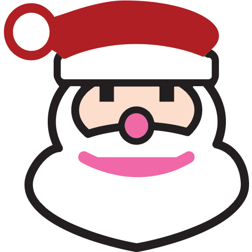 Transparent Santa Claus Christmas Emoji Smile Line for Christmas