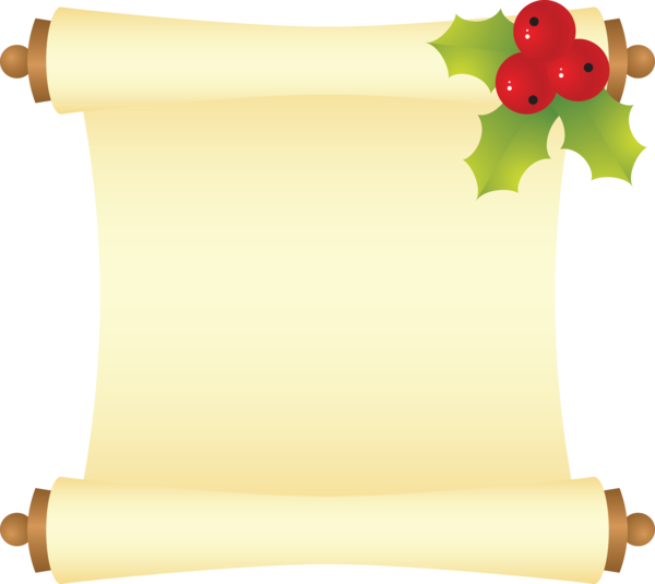 Transparent Paper Christmas Scroll Yellow for Christmas
