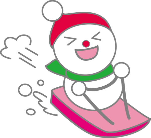 Transparent Christmas Character Line Facial Expression Smile for Christmas