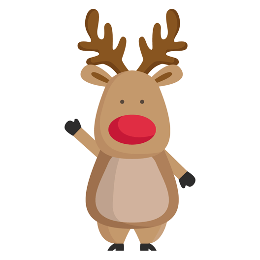 Transparent Rudolph Reindeer Christmas Deer for Christmas