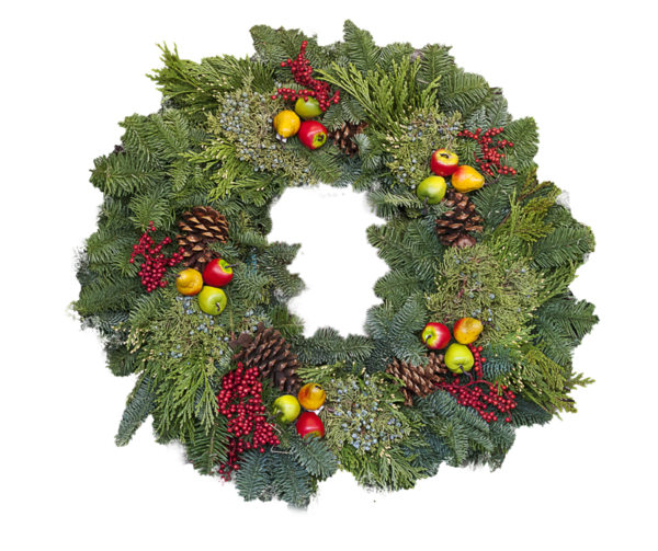 Transparent Wreath Christmas Holiday Evergreen Christmas Decoration for Christmas