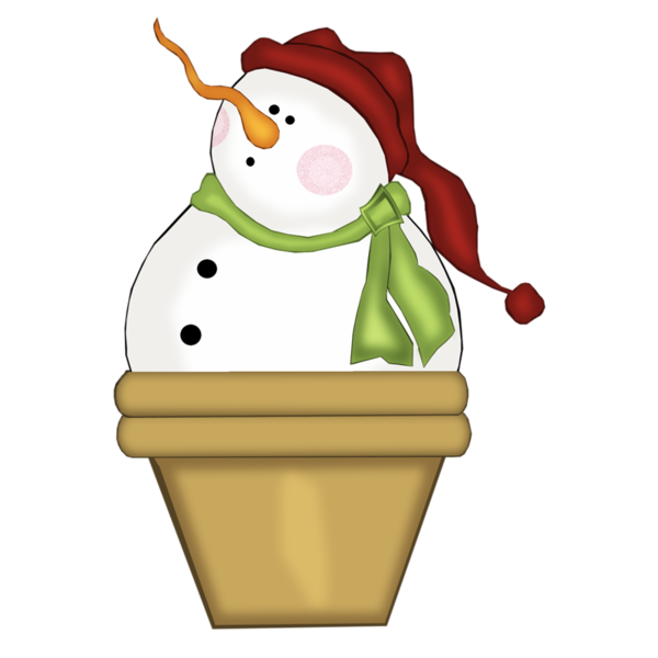 Transparent Snowman Cartoon Snow Food for Christmas