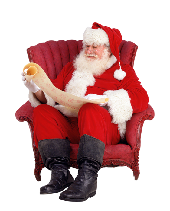 Transparent Santa Claus Ded Moroz Christmas Lap for Christmas