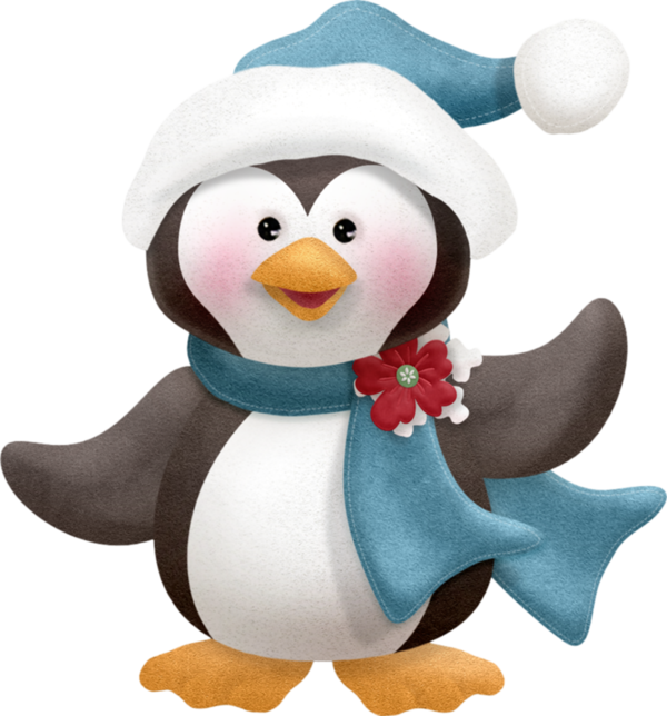 Transparent Penguin Christmas Christmas Card Stuffed Toy for Christmas