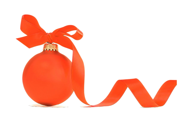 Transparent Christmas Day Christmas Ornament Ribbon Red Orange for Christmas