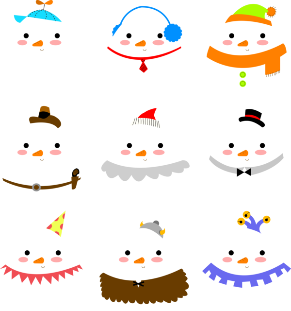 Transparent Snowman Cartoon Winter Christmas Holiday Ornament for Christmas
