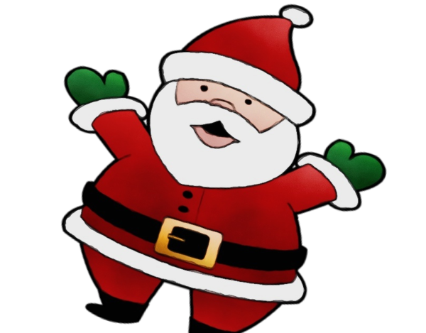 Transparent Cartoon Santa Claus Fictional Character for Christmas