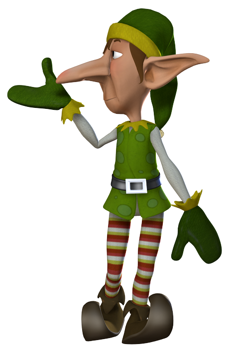 Transparent Duende Elf Christmas Elf Headgear Figurine for Christmas