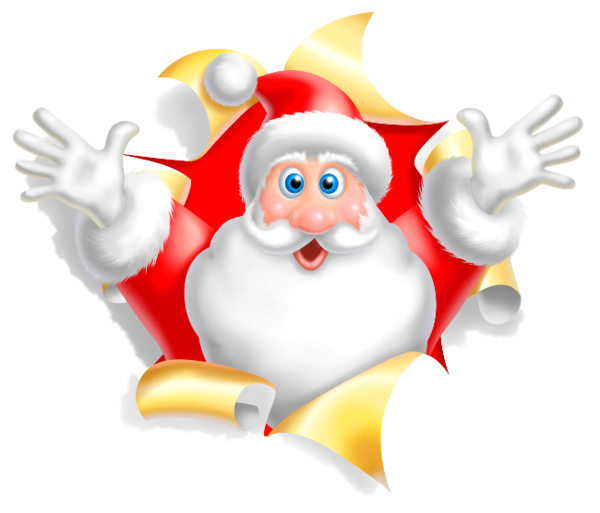 Transparent Santa Claus New Year Rudolph Cartoon for Christmas