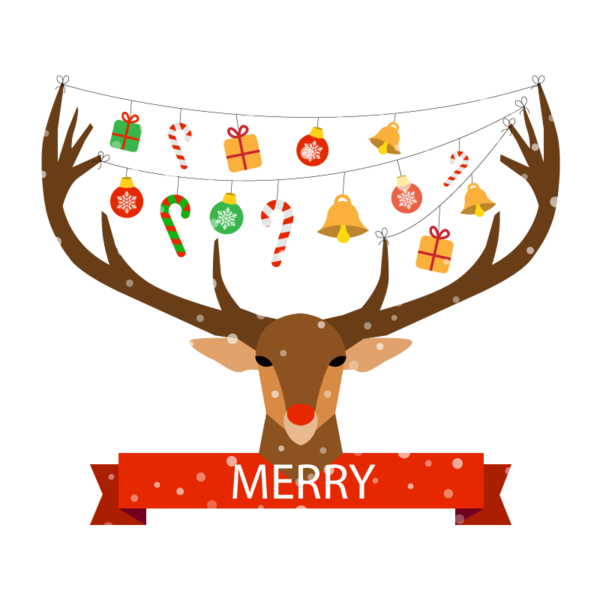 Transparent Reindeer Santa Claus Christmas Card Area Pattern for Christmas