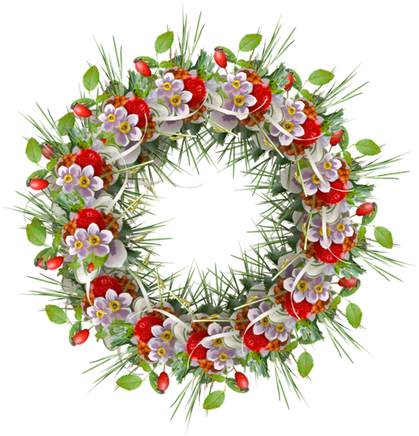Transparent Floral Design Wreath Flower Bouquet Flower for Christmas