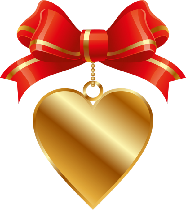 Transparent Ribbon Christmas Gift Heart Christmas Ornament for Christmas
