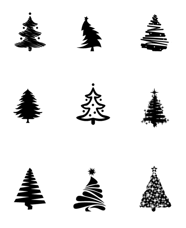 Transparent Santa Claus Christmas Tree Christmas Day Black And White for Christmas
