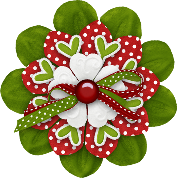 Transparent Flower Decoupage Drawing Fruit for Christmas