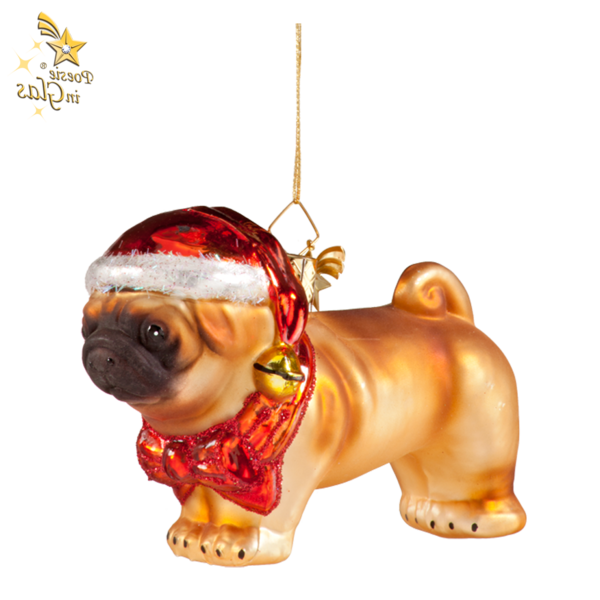 Transparent Pug Puppy Christmas Ornament Dog for Christmas