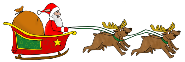 Transparent Santa Claus Sled Christmas Deer for Christmas