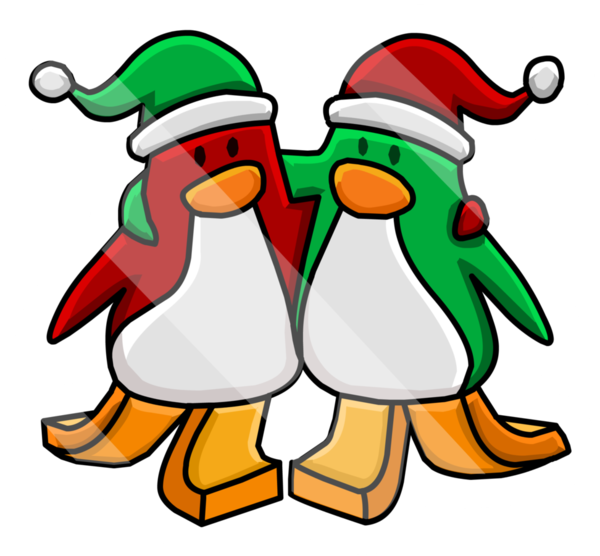 Transparent Club Penguin Bird Santa Claus Christmas Holiday for Christmas