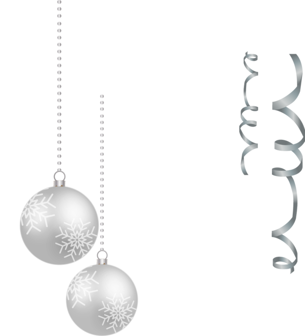 Transparent Christmas Christmas Ornament Silver Jewellery Pattern for Christmas