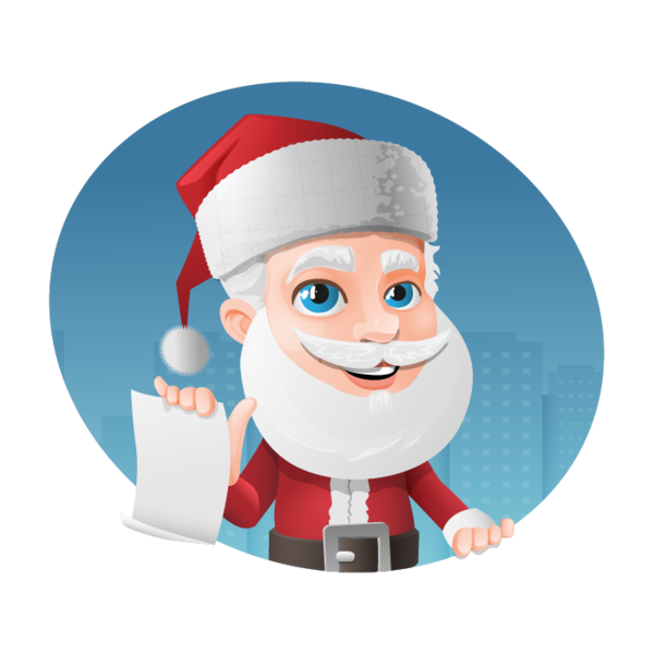 Transparent Santa Claus Cartoon Drawing Christmas for Christmas