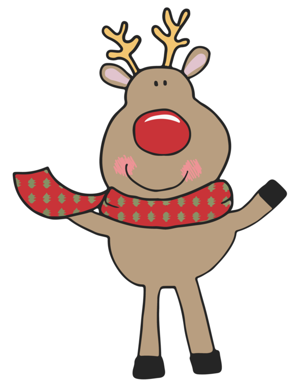 Transparent Reindeer Christmas Ornament Cartoon Deer for Christmas