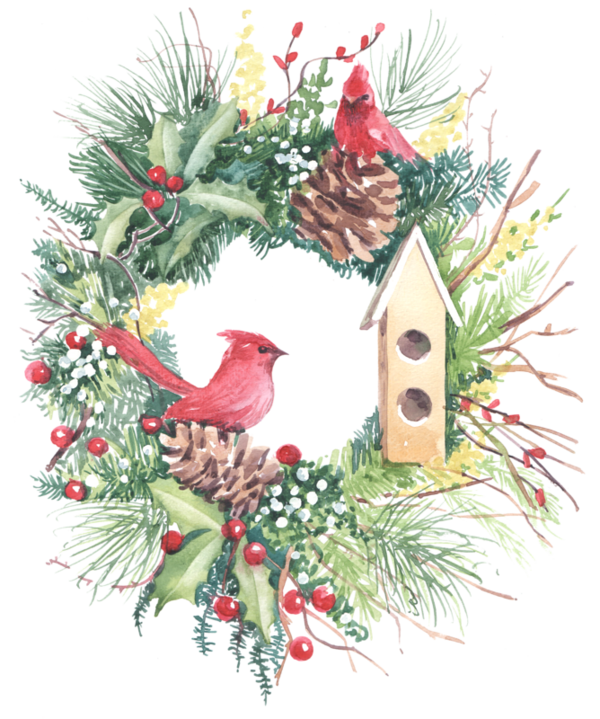 Transparent Wreath Christmas Ornament Christmas Fir Pine Family for Christmas